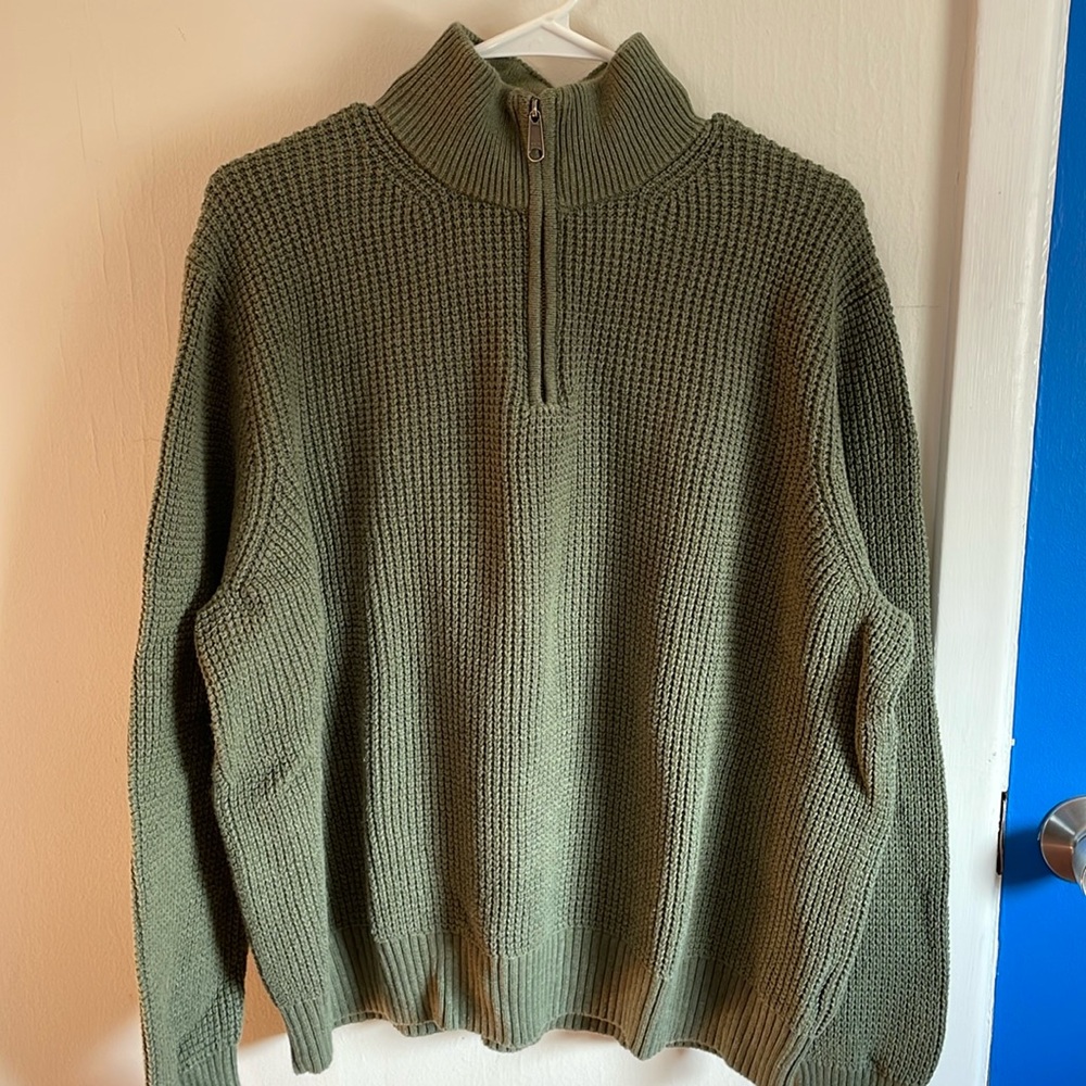 men's  XL J Crew 3/4 zip sweater